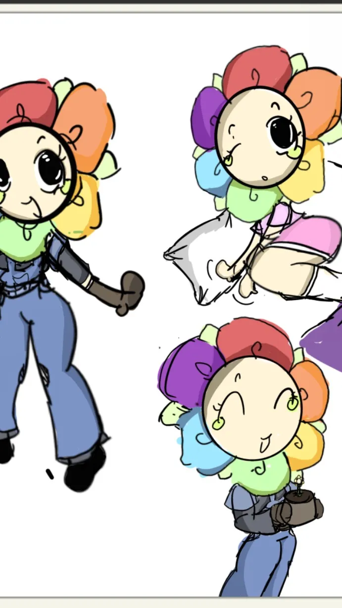 ai character: dandy dandelion dw background