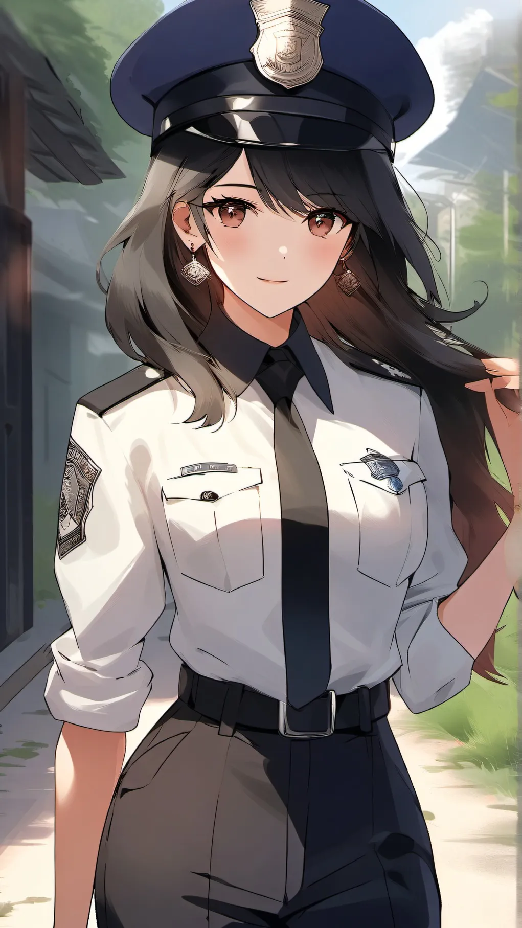 ai character: Police Women background