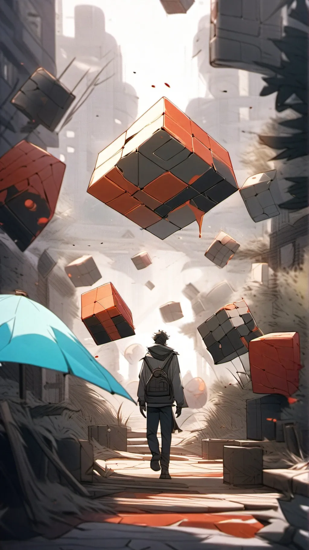 ai character: minecraft background
