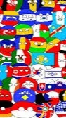 ai character: Countryballs background