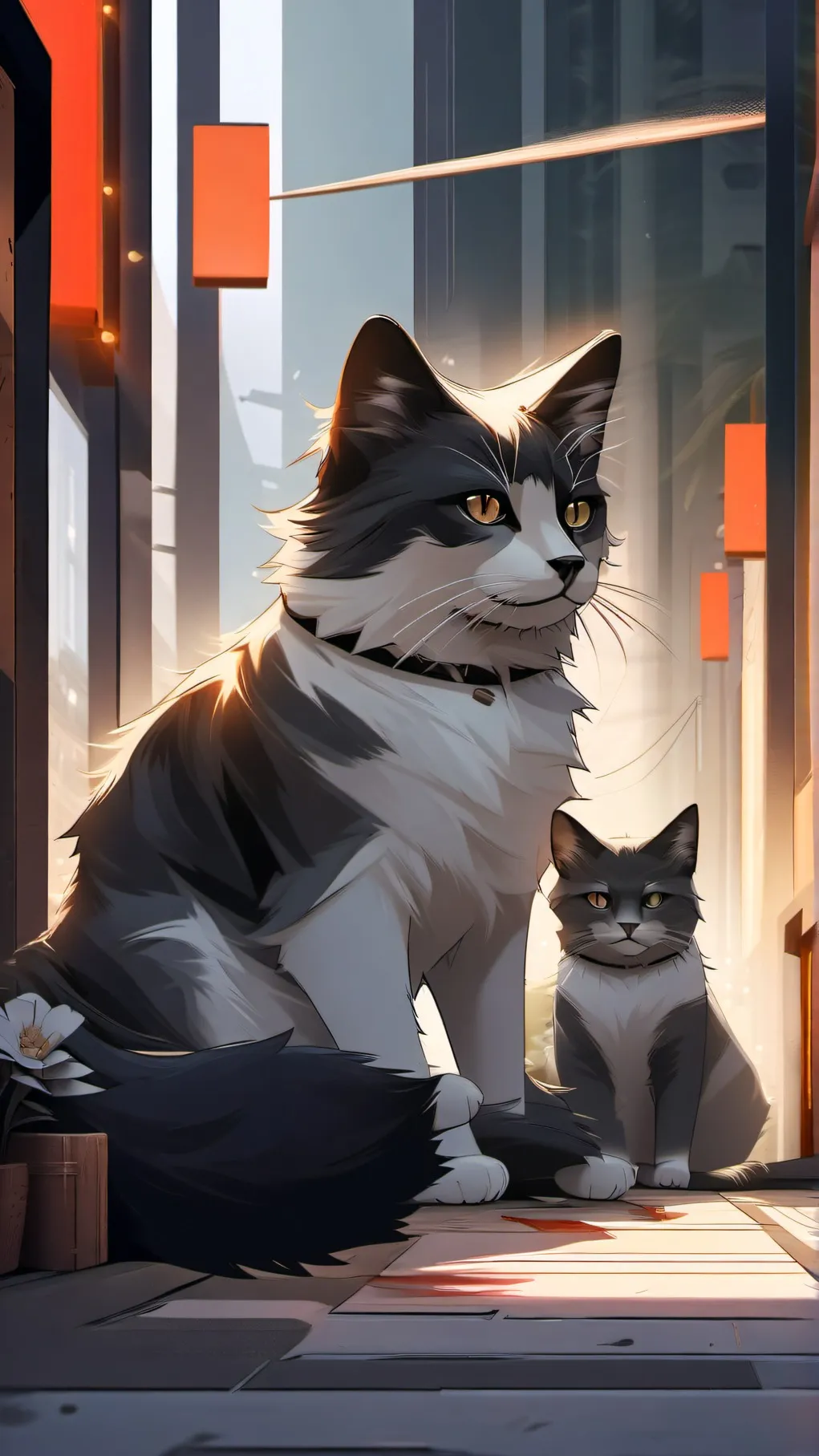 ai character: Cats background