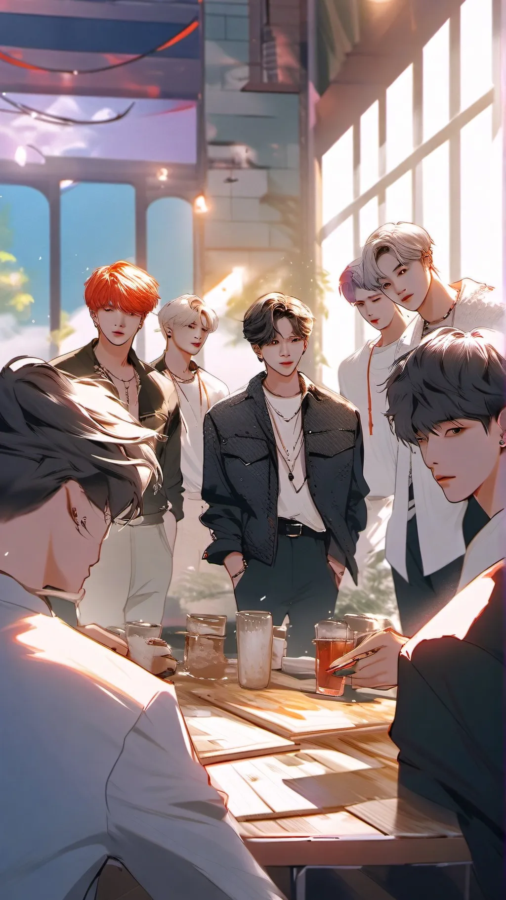 ai character: BTS💜 background