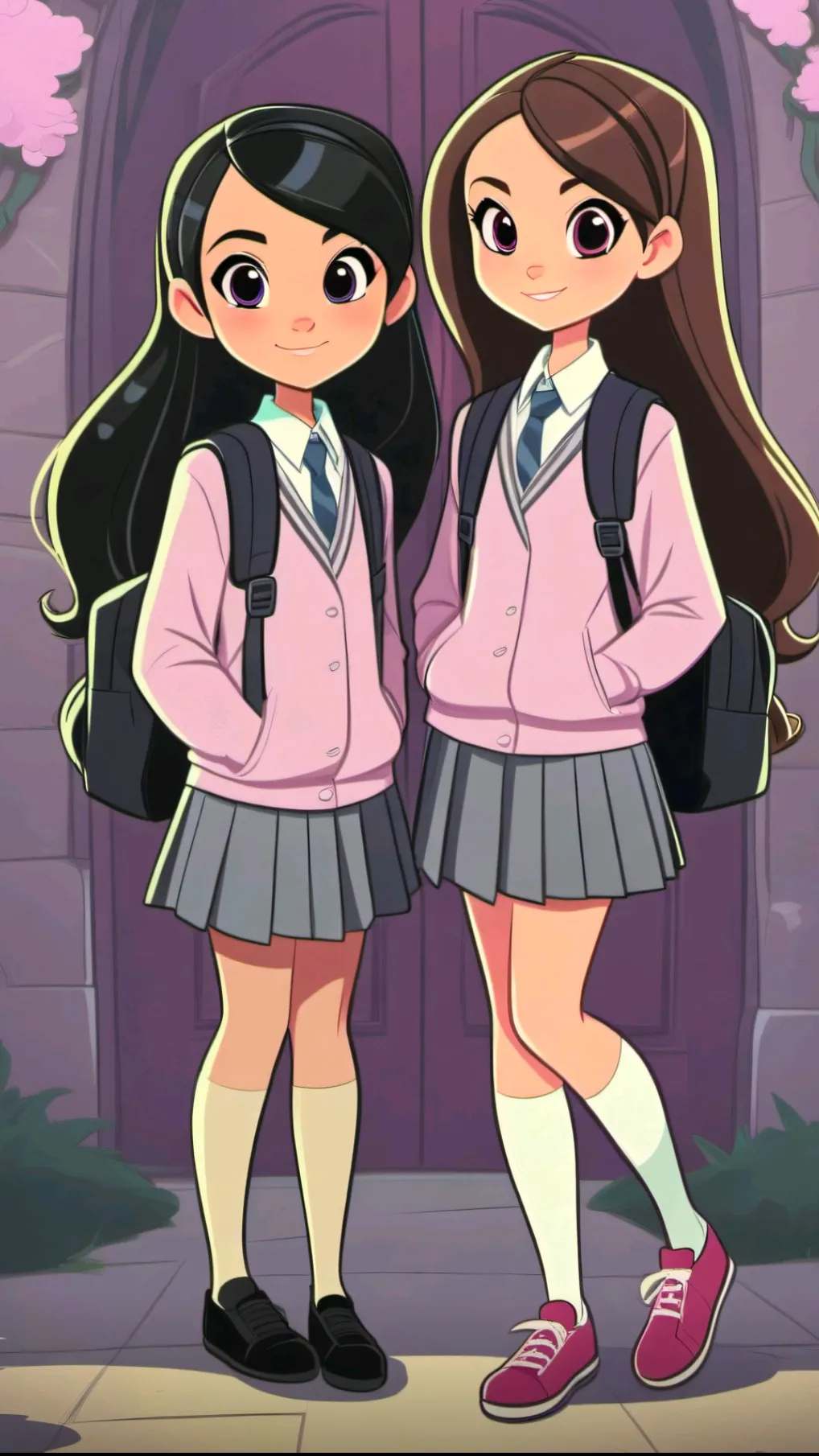 ai character: Hazel & Kimberly background