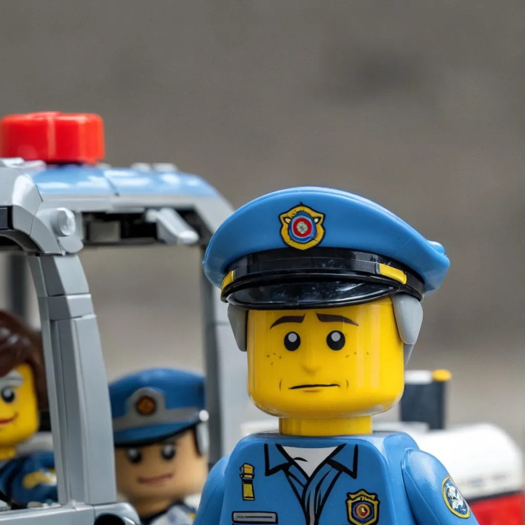chat with ai character: Police lego