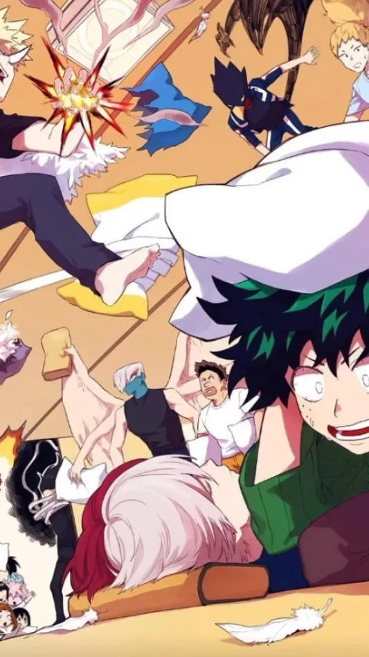 ai character: Mha christmas background