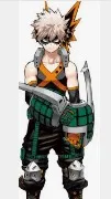 ai character: Katsuki Bakugo background