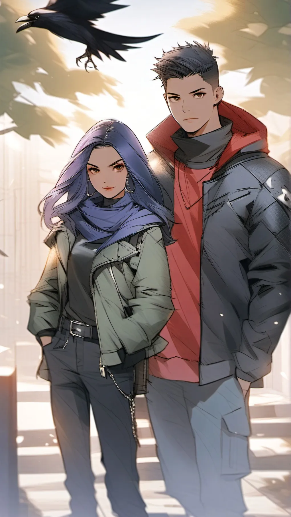 ai character: Damian and Raven background