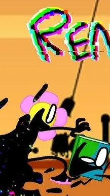 ai character: corupted BFDI background