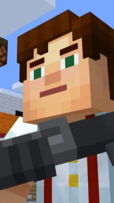 ai character: minecrafk con arma background