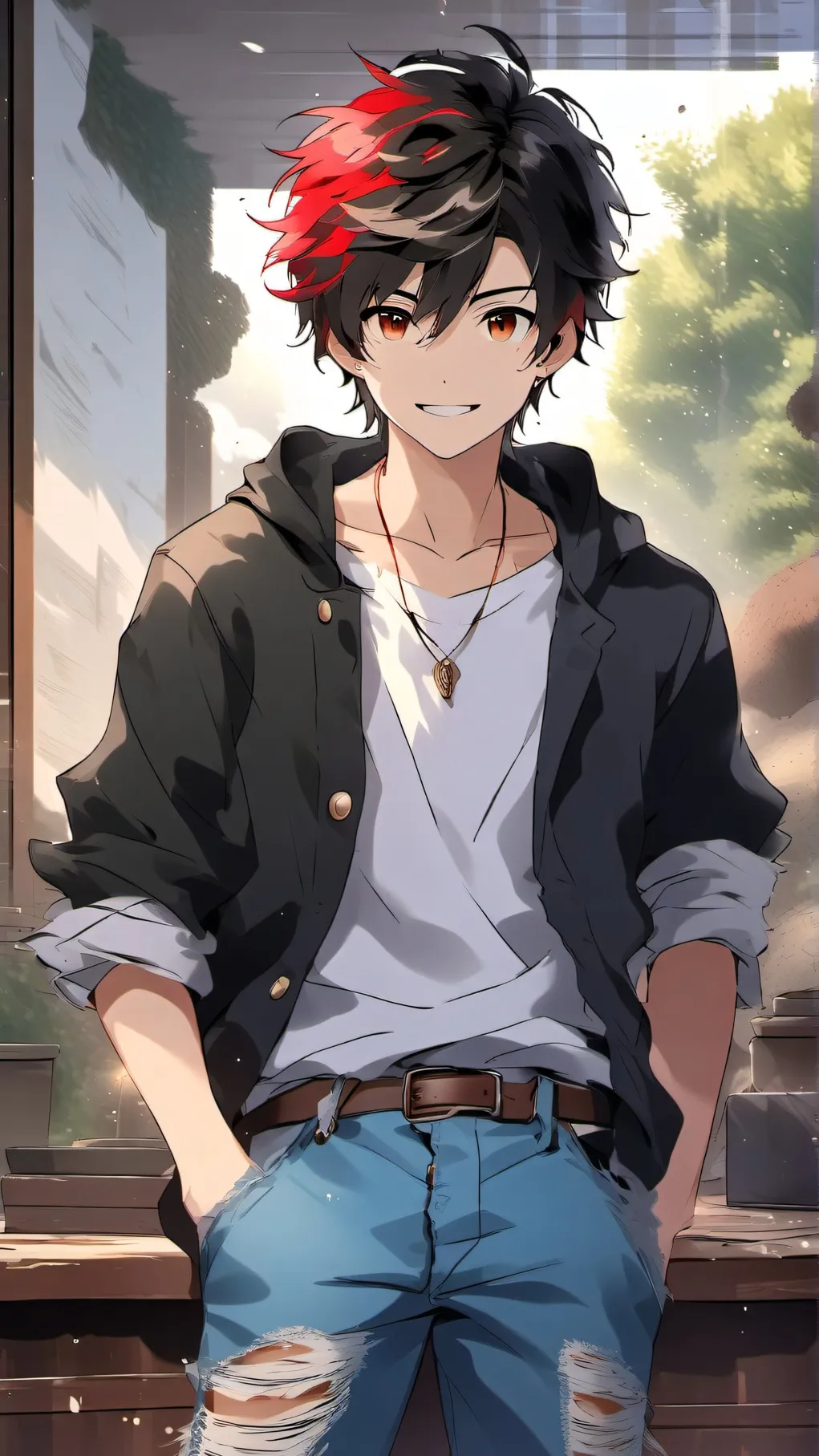 ai character: <3 Genghus <3 background
