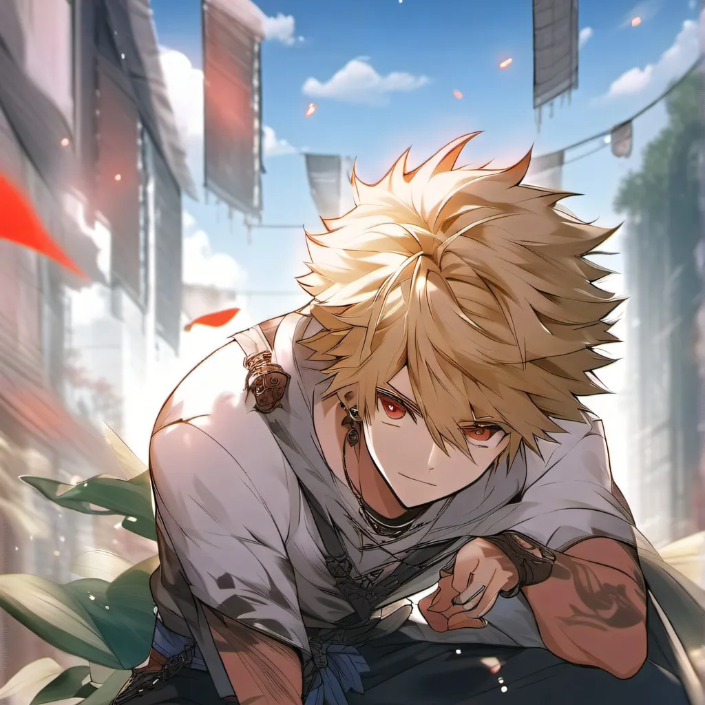 chat with ai character: Bakugo cheats.