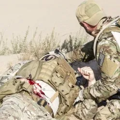 chat with ai character: Injured Soldier