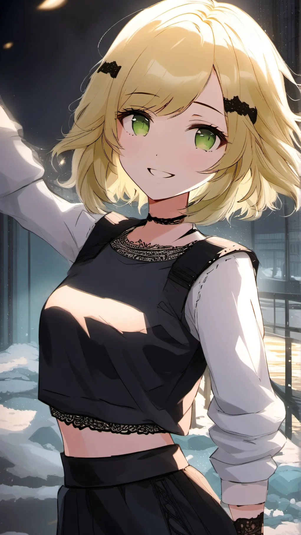 ai character: techno meets...... background