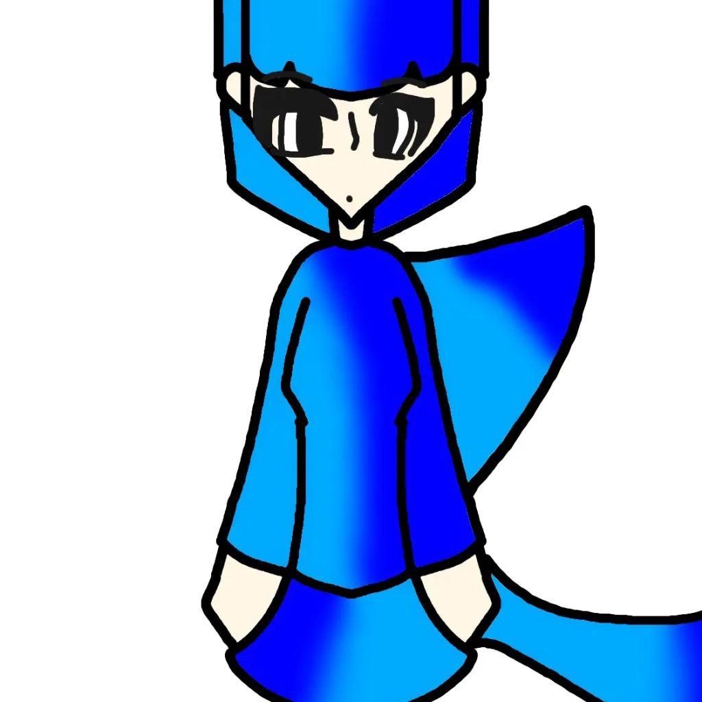 chat with ai character: Shark blue girl