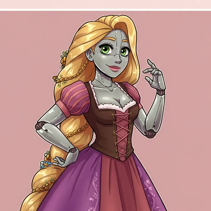 chat with ai character: Mecha Rapunzel
