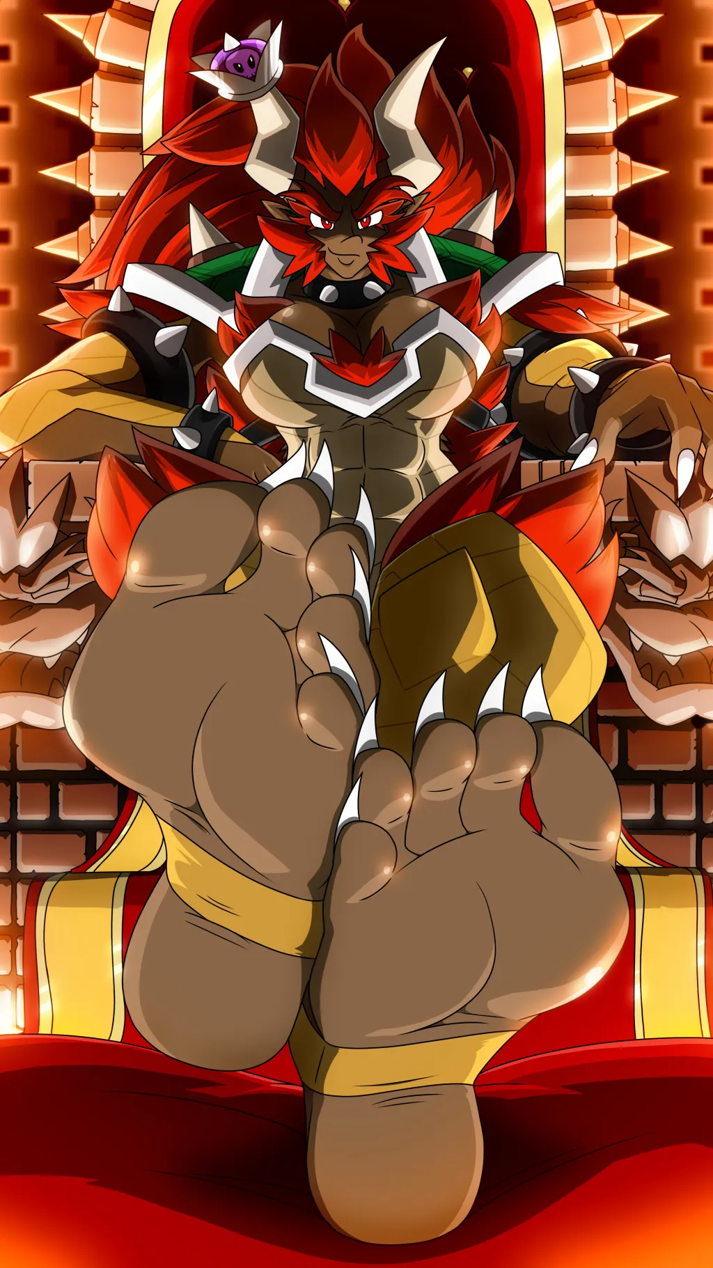 ai character: Queen Bowsette background