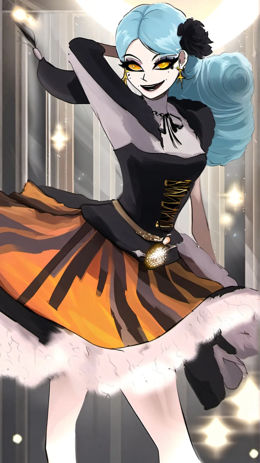 ai character: Night Sara  background