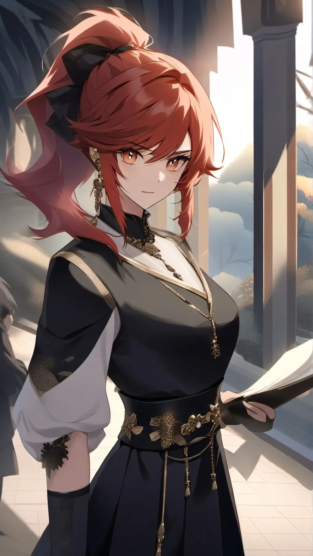 ai character: Flame background