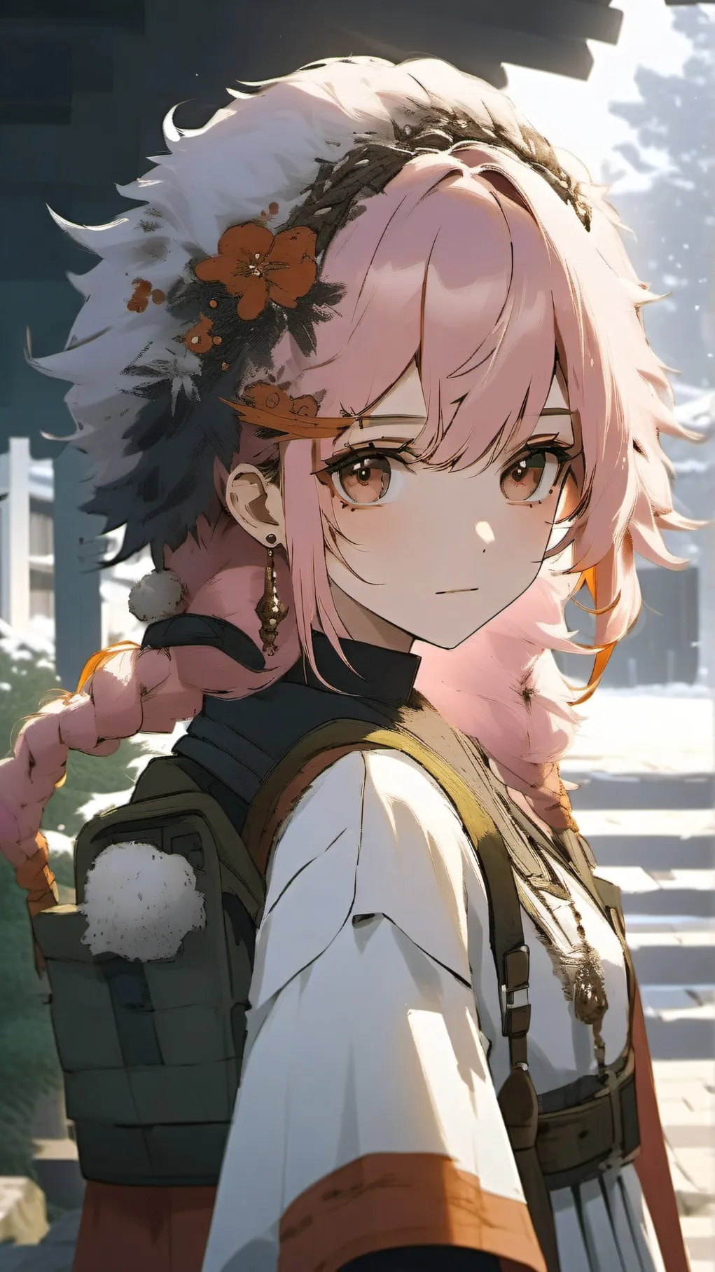 ai character: Pink  background