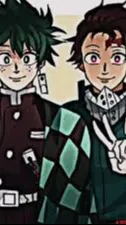 ai character: MHA X KNY background