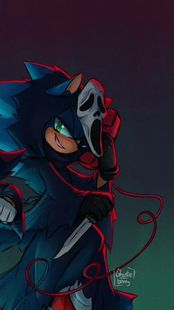 ai character: Ghostface... background