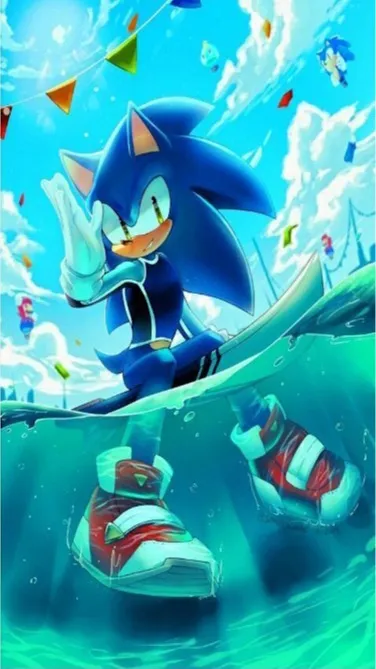 ai character: Surfing Sonic background