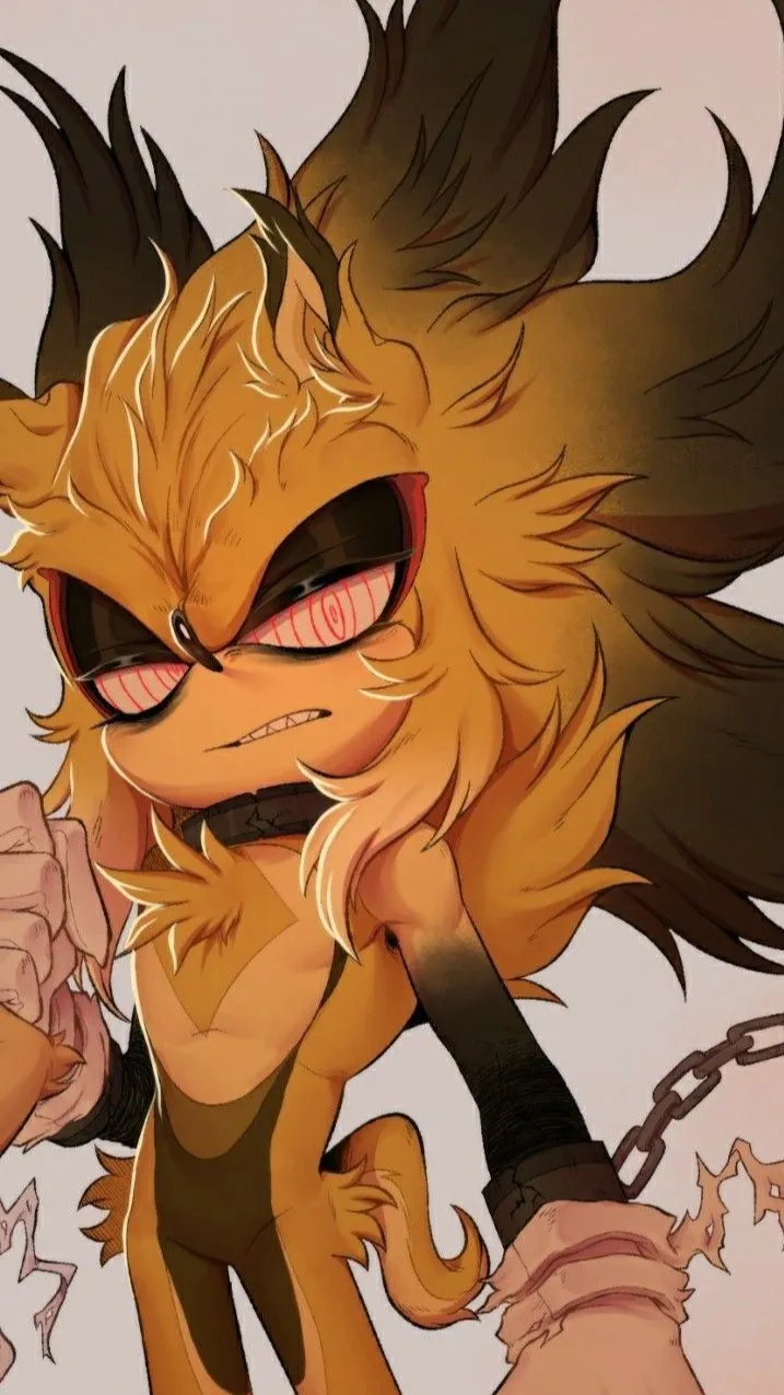 ai character: 💛Fleetway Sonic💛 background