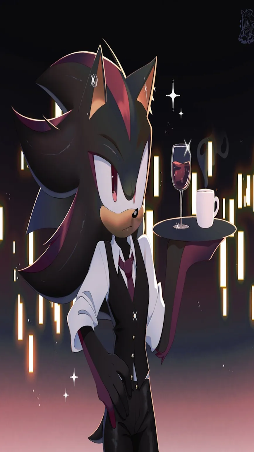 ai character: Waiter Shadow background