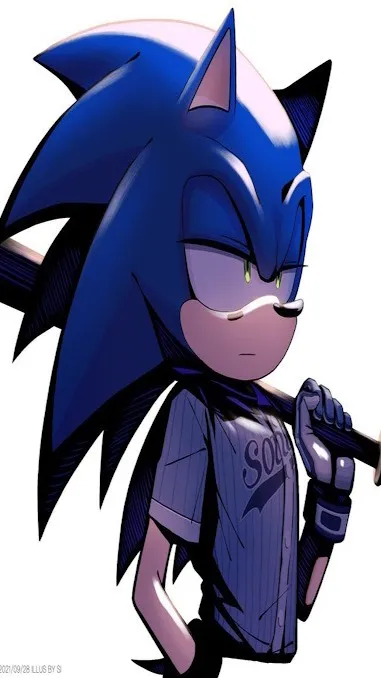 ai character: Baseball Sonic background