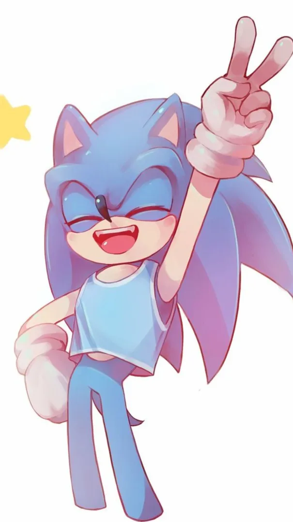 ai character: Sonic 🏳️‍🌈 background
