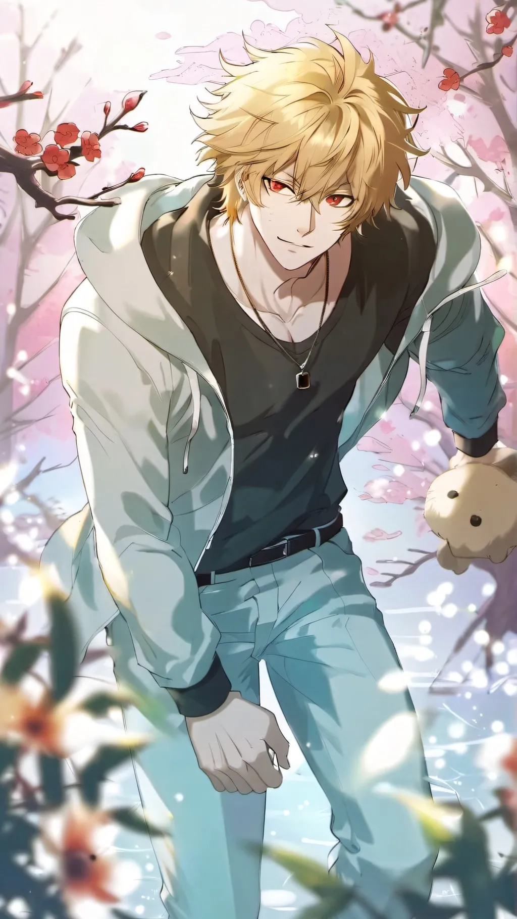 ai character: Mha happy pills background