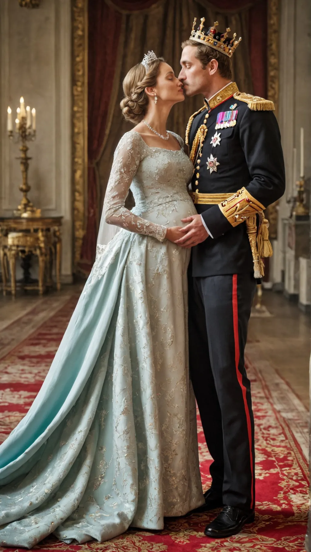 ai character: king and queen background