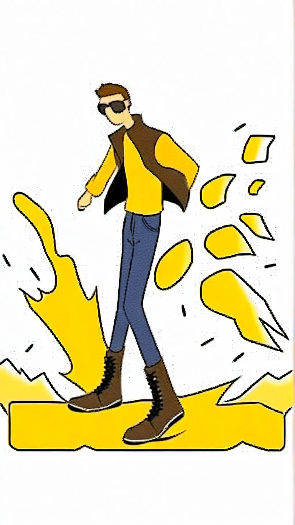ai character: Yellow background