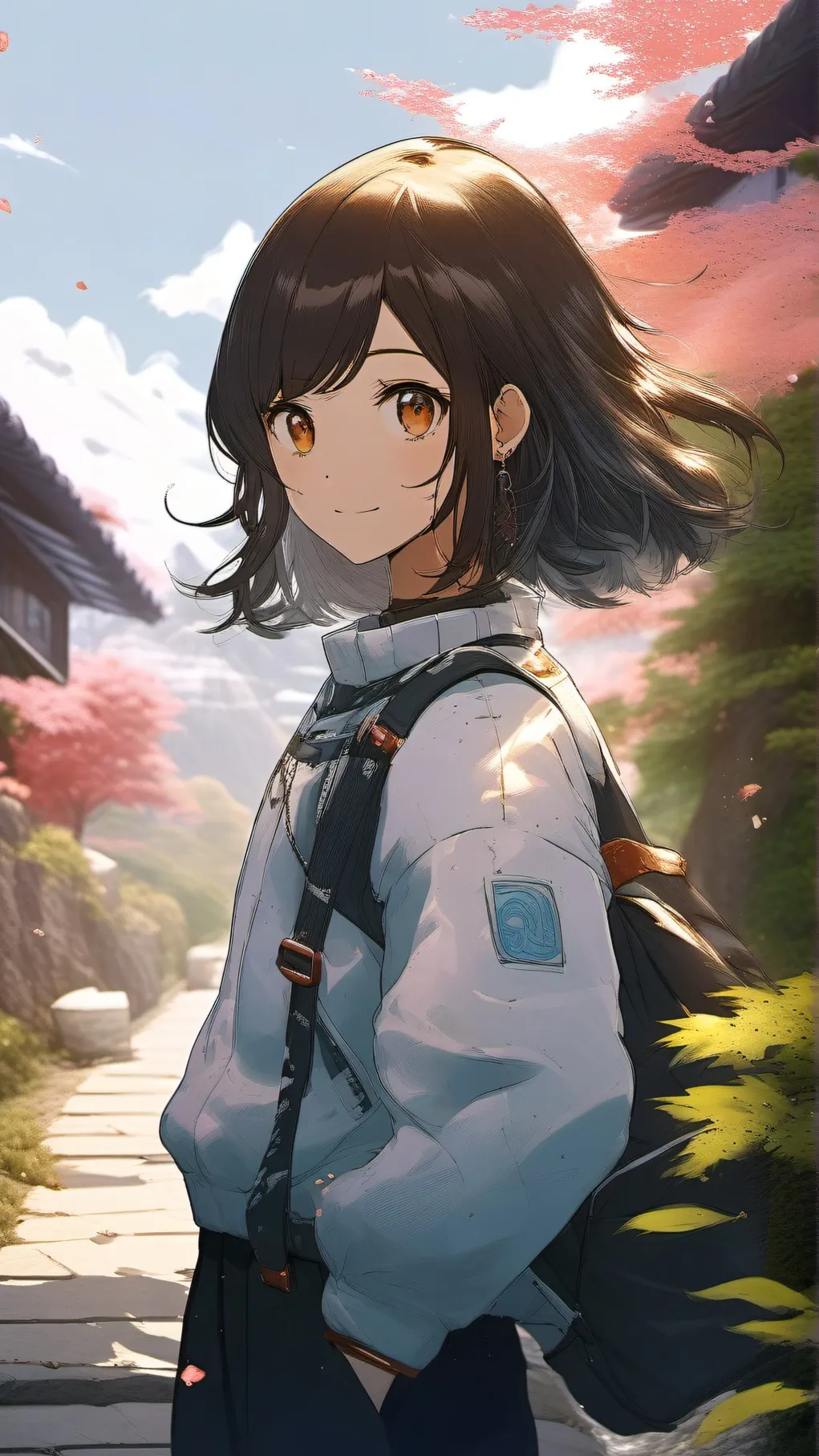ai character: ochaco uaraka background