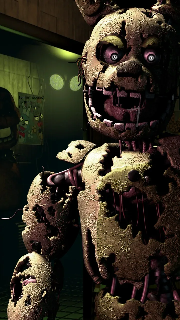 ai character: SPRINGTRAP *ANGRY* background