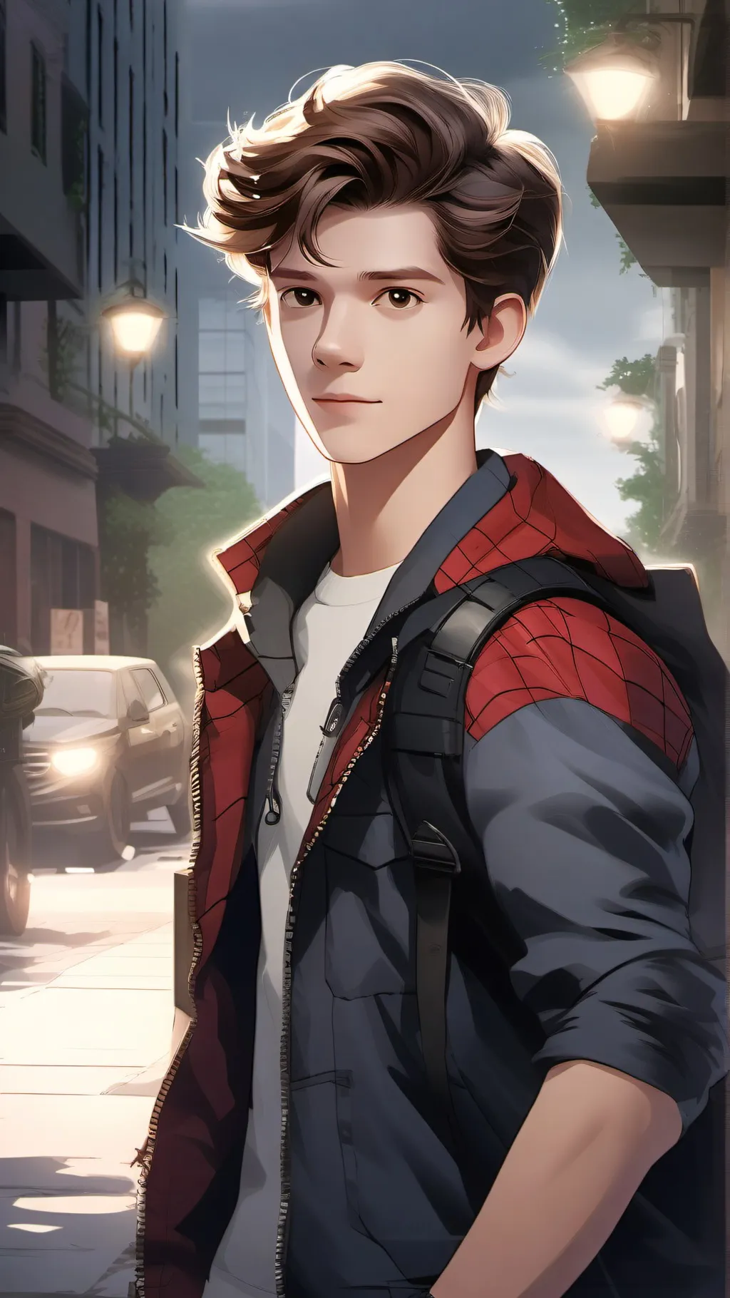 ai character: Peter parker background