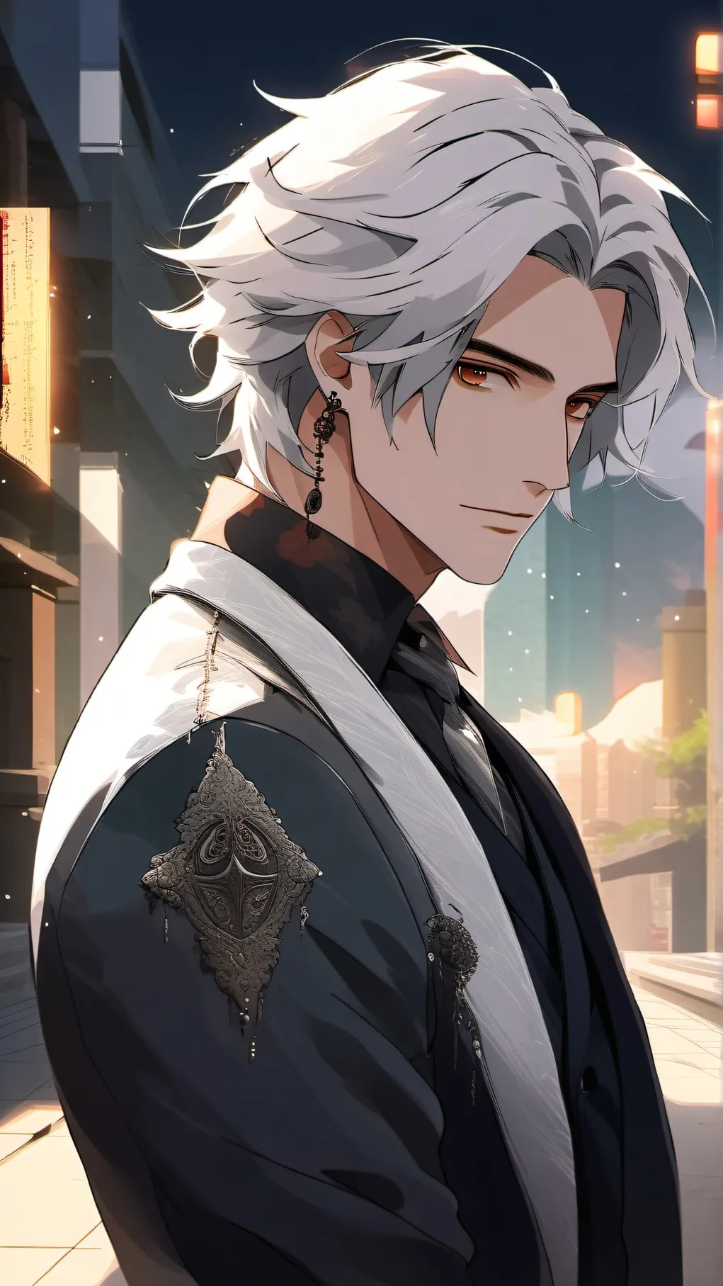 ai character: THE MAN background