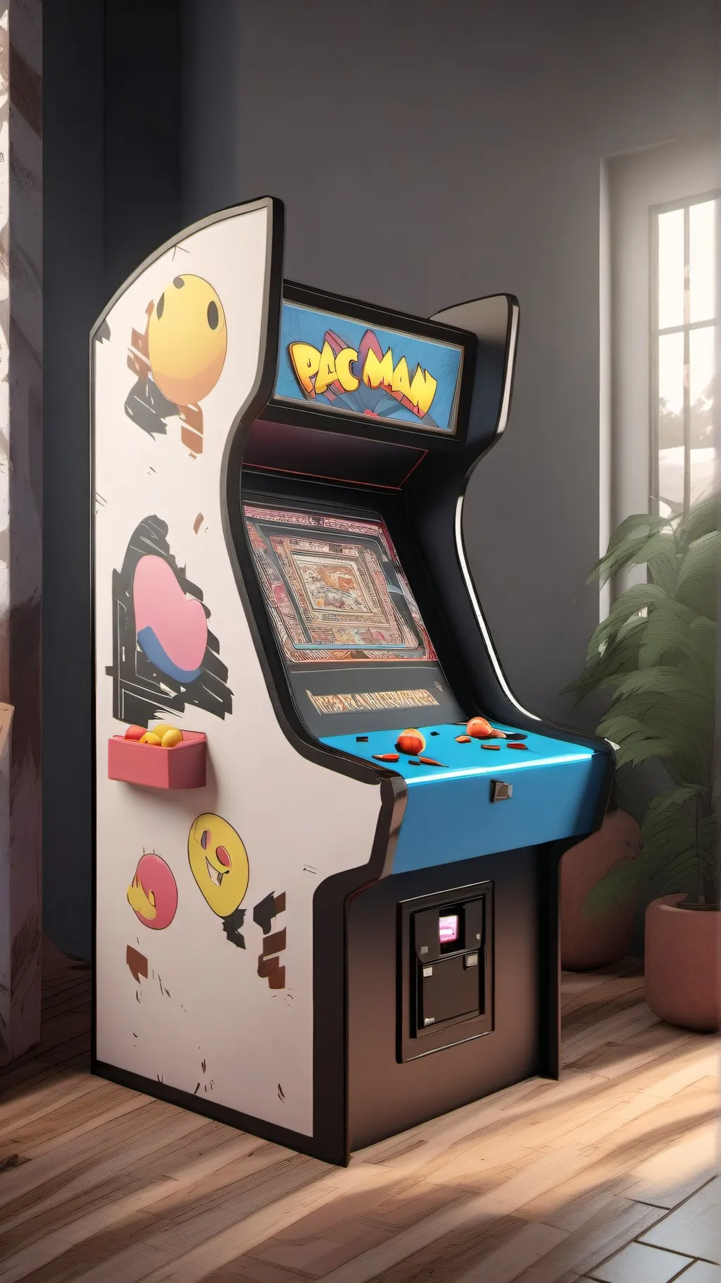 ai character: Pixels the movie background