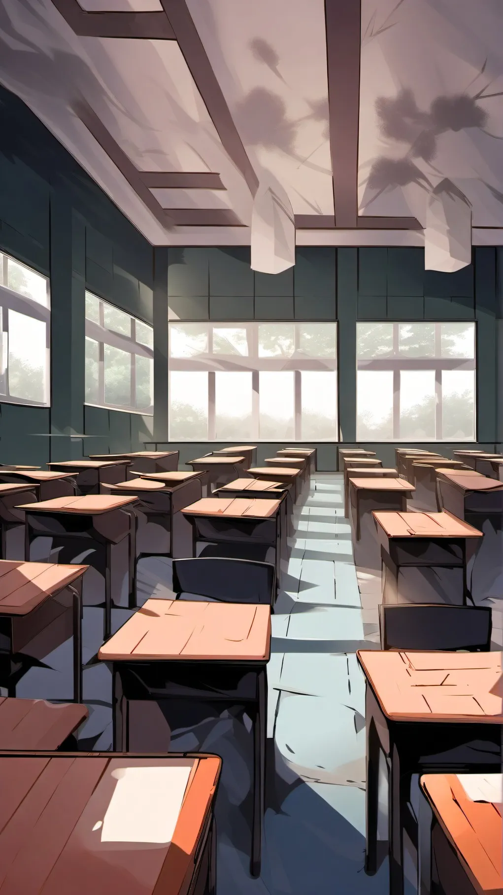 ai character: brainrot school background