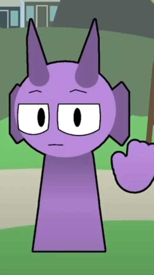 ai character: 👾durple werbuzz👾 background