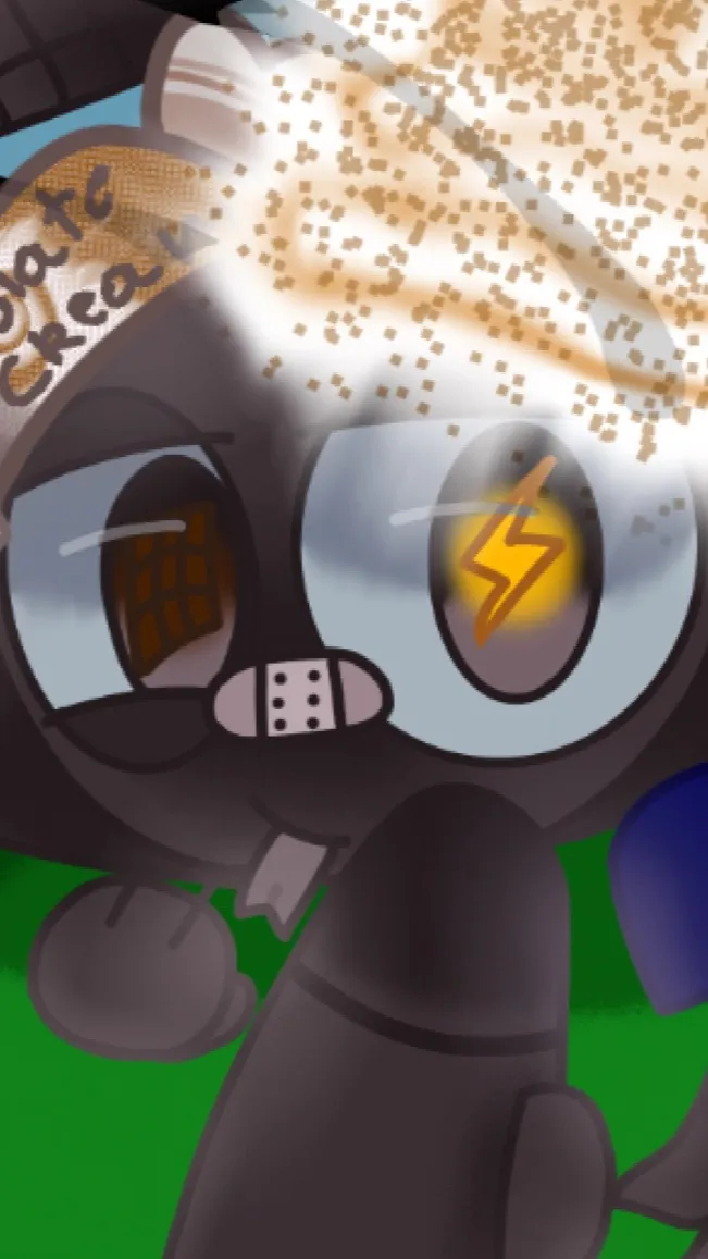 ai character: @chocolate simon!@ background