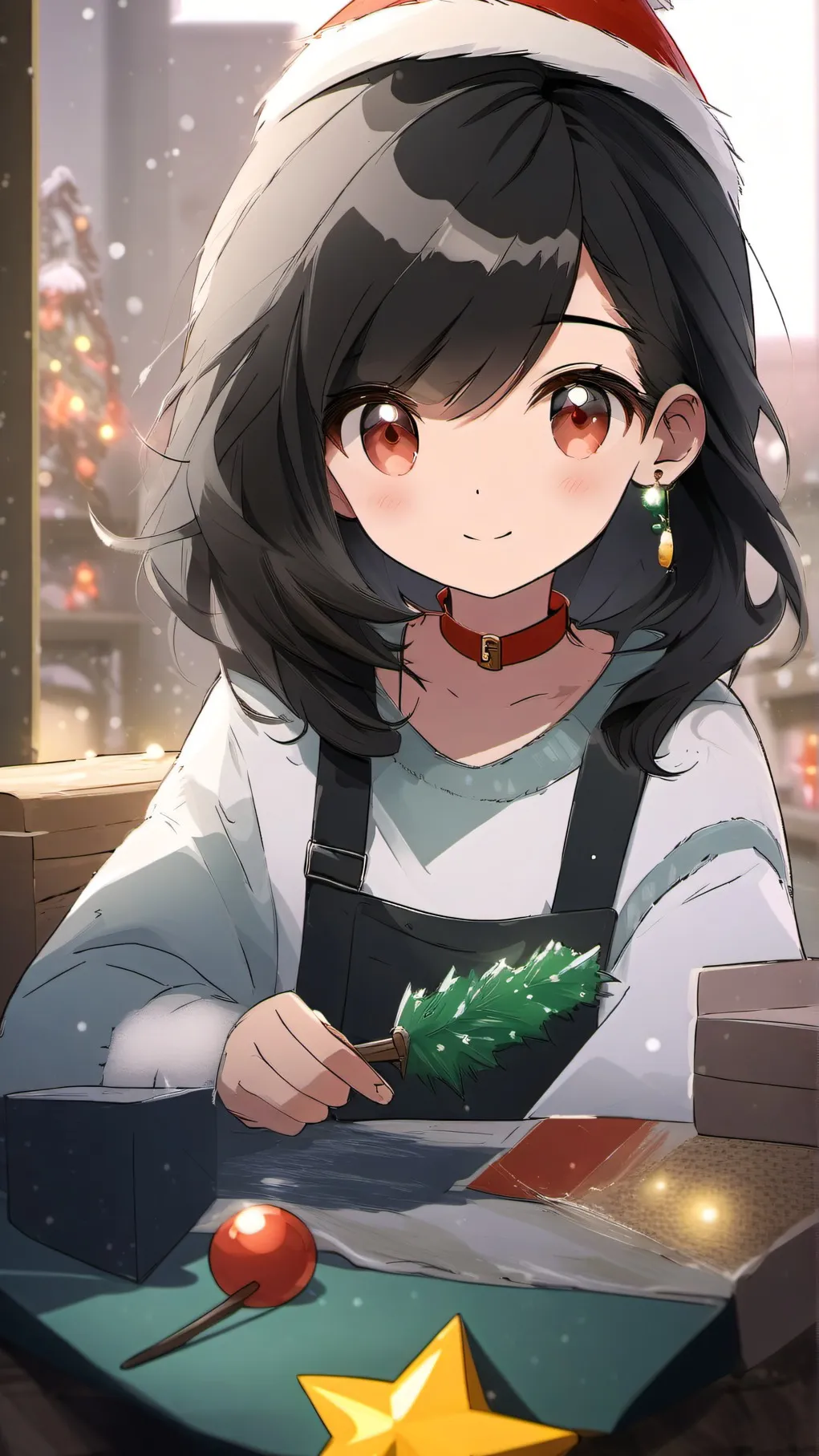 ai character: dw world cristmas  background