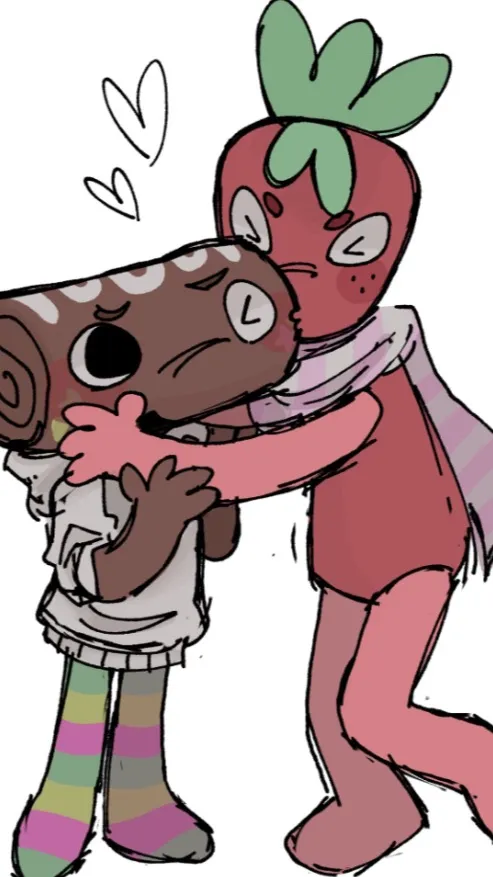 ai character: Fruitcake🍓🍰 background