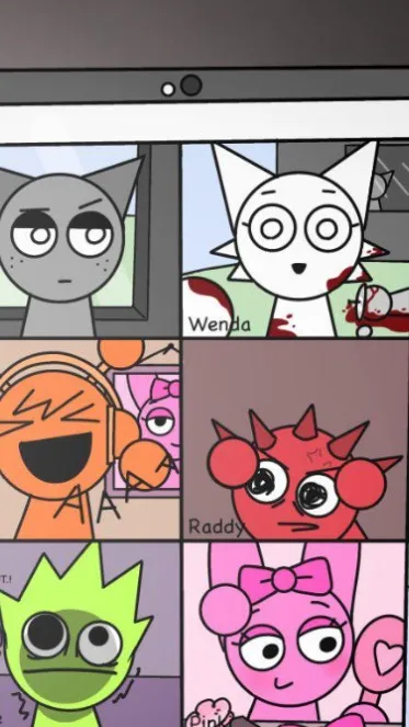 ai character: Sprunki but Zoom background