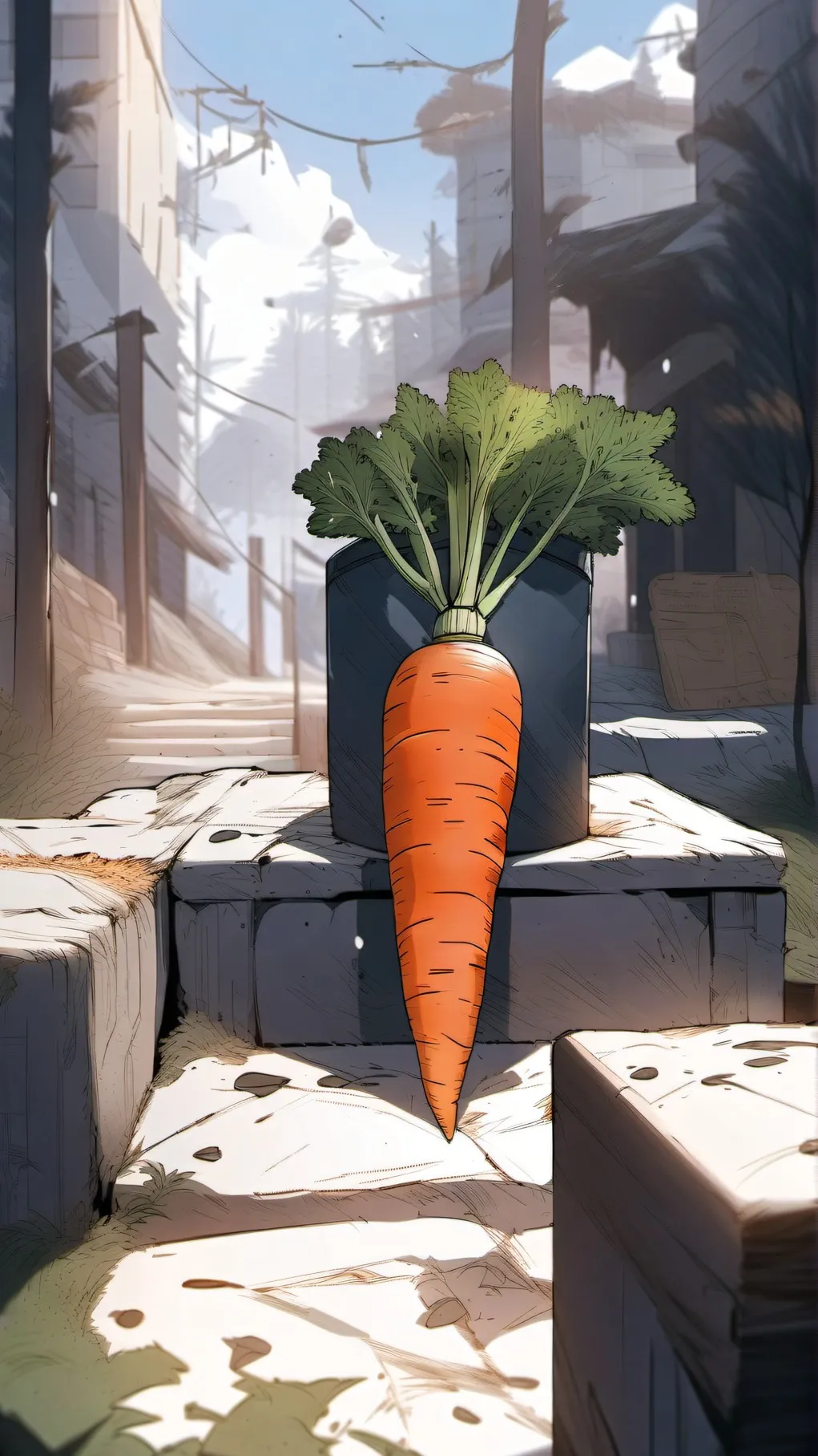 ai character: carrot background