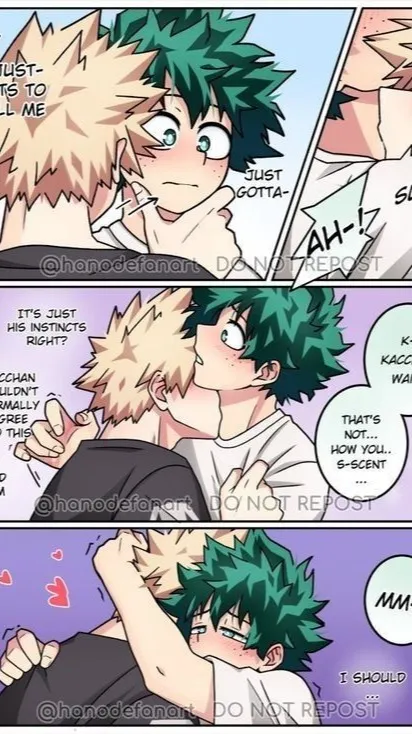 ai character: kacchan y deku background