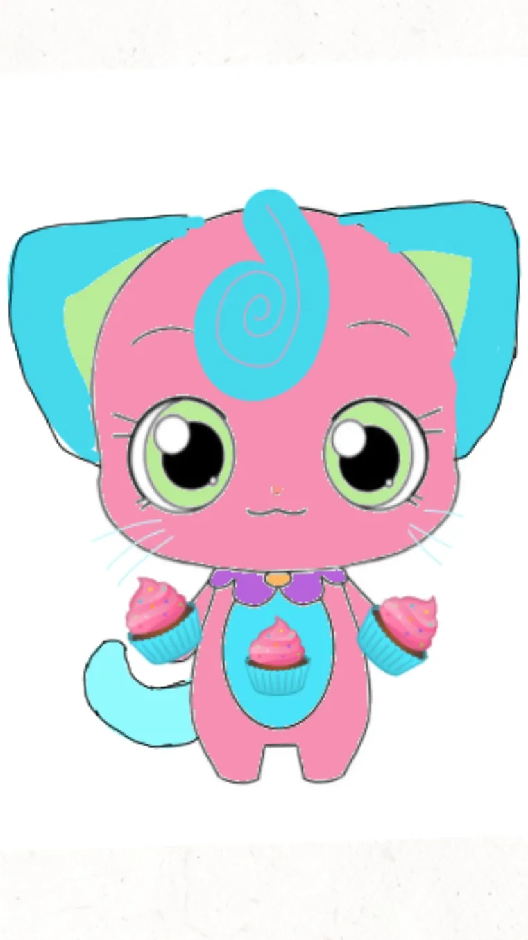 ai character: Cupcakeping background