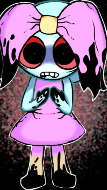 ai character: Tiwsted poppy  background