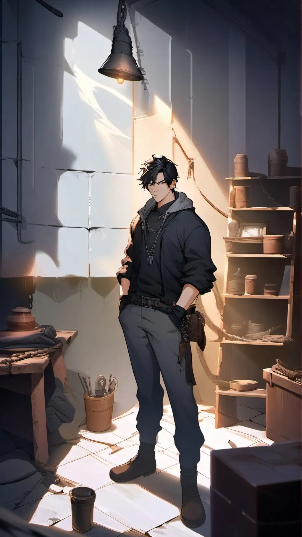 ai character: “The Van Escape”🚐 background