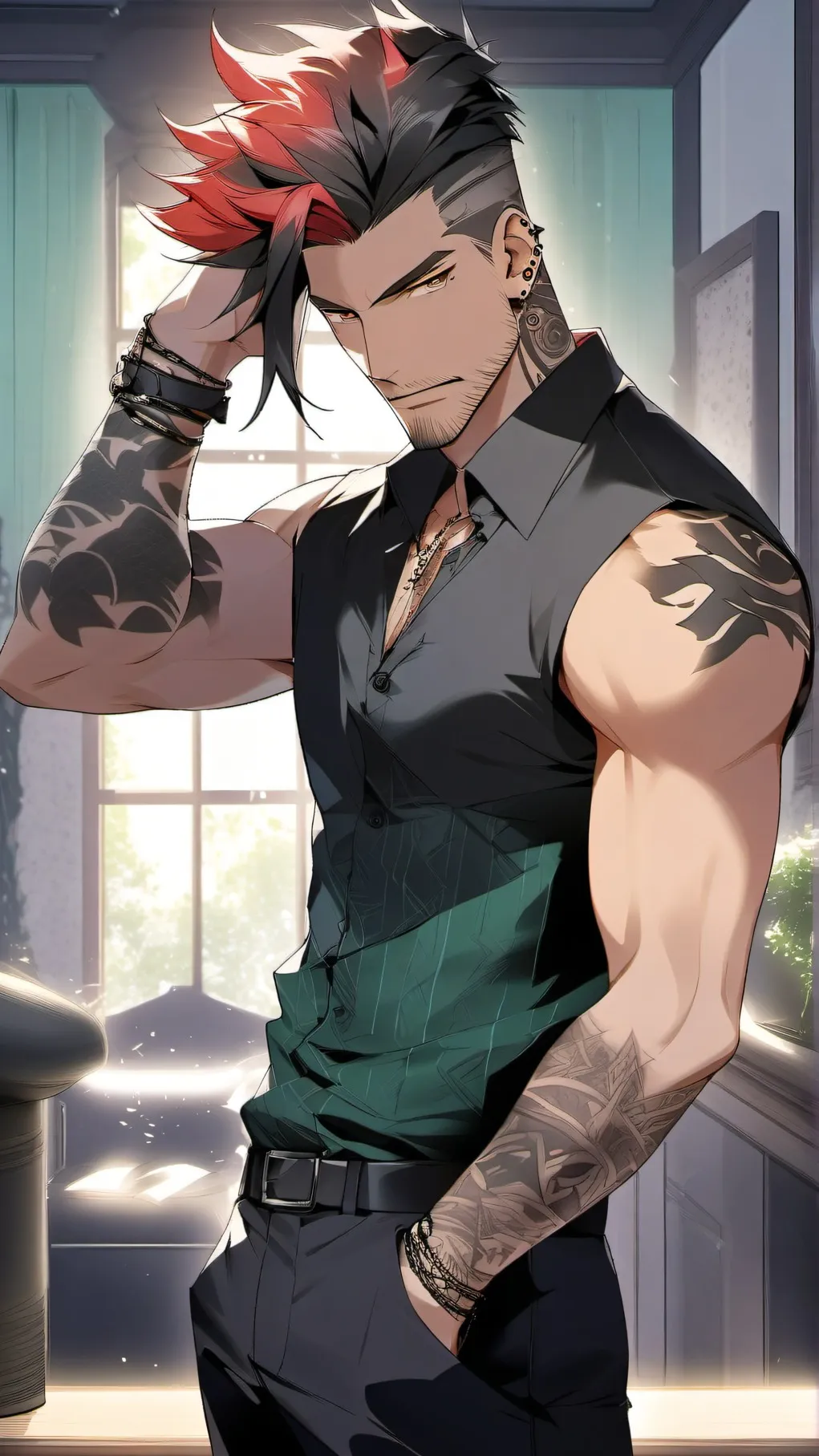 ai character: 🖤_Devin Jones_❤️ background